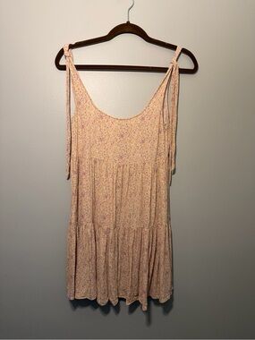 American Eagle Outfitters Peach Floral Tiered Sundress